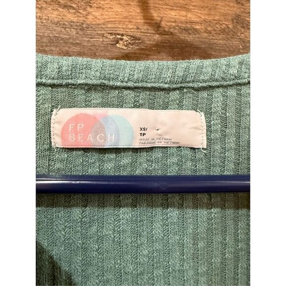 Free People beach Blossom Button Up Mini Dress oversized Pockets sz XS - Picture 5 of 10